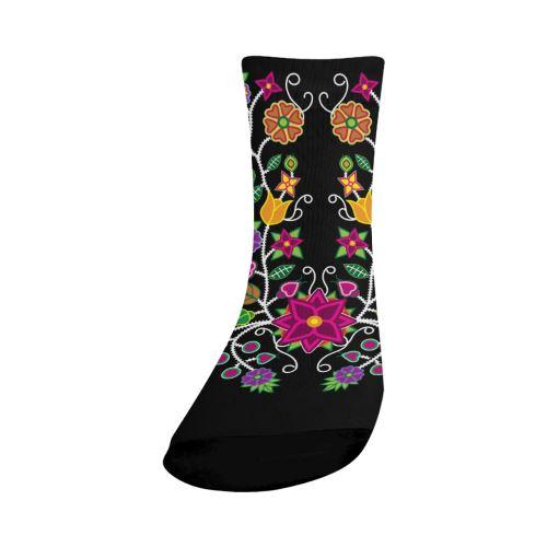 Floral Beadwork-01 Crew Socks Crew Socks e-joyer 