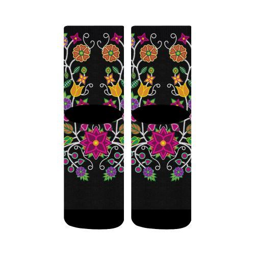 Floral Beadwork-01 Crew Socks Crew Socks e-joyer 