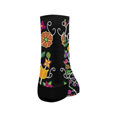 Floral Beadwork-01 Crew Socks Crew Socks e-joyer 