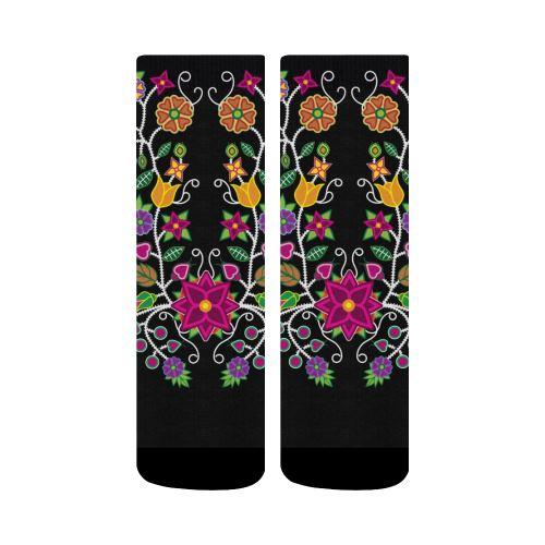 Floral Beadwork-01 Crew Socks Crew Socks e-joyer 