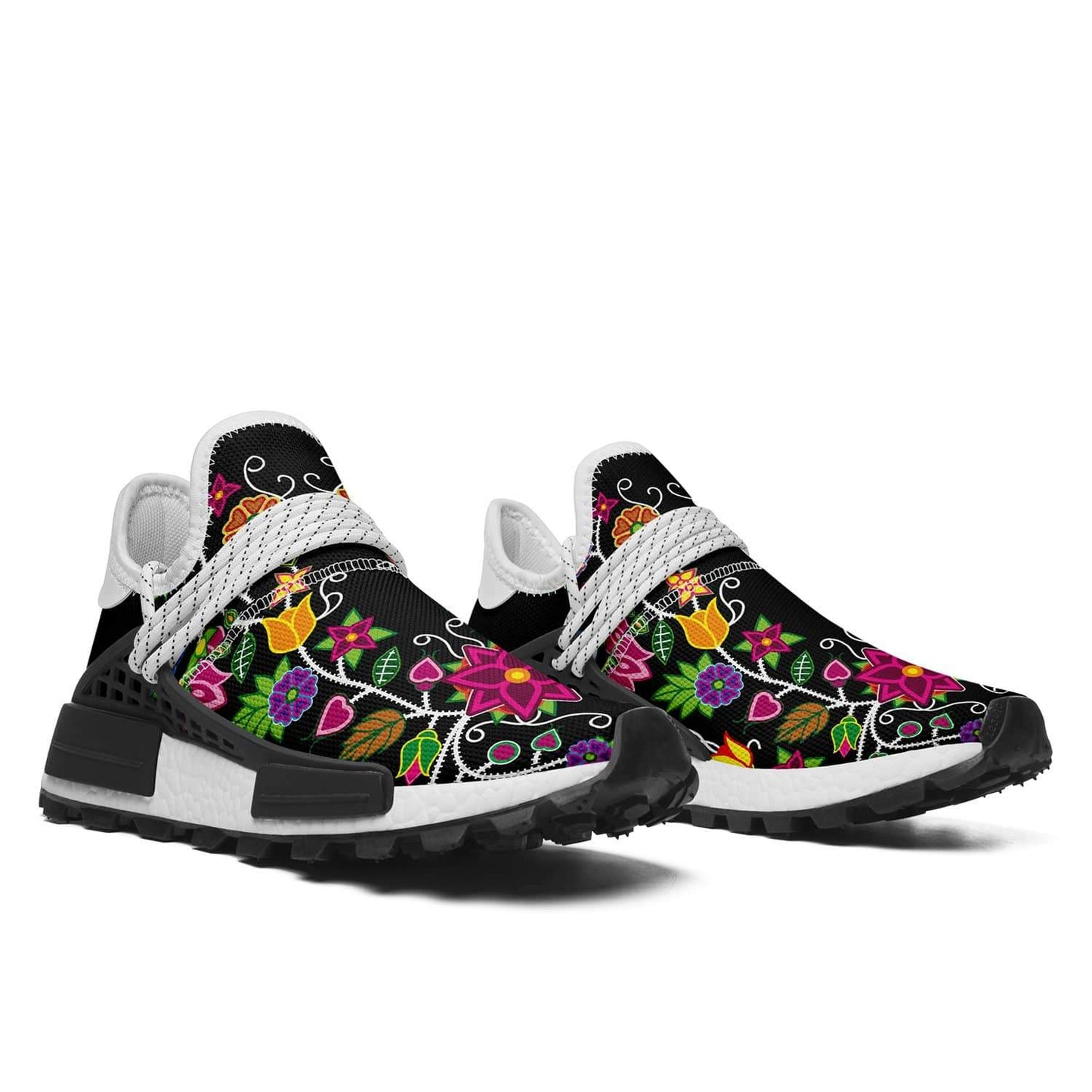 Floral Beadwork - 01 Okaki Sneakers Shoes 49 Dzine 