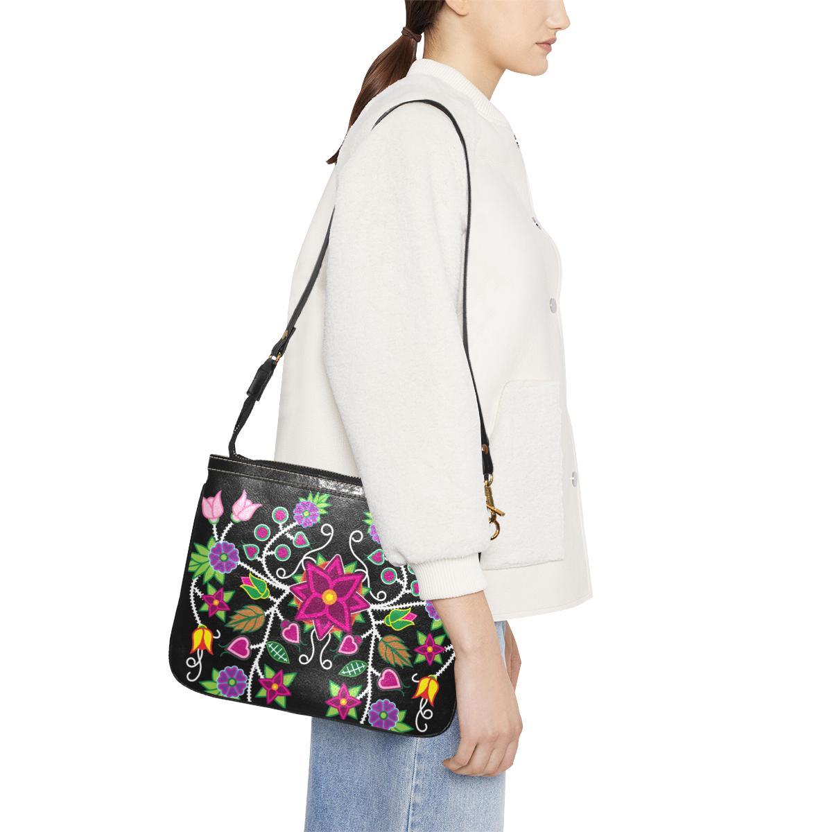 Floral Beadwork-01 Small Shoulder Bag (Model 1710) Small Shoulder Bag (1710) e-joyer 