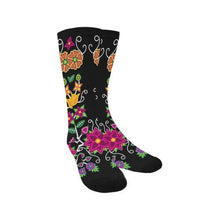 Load image into Gallery viewer, Floral Beadwork-01 Trouser Socks Socks e-joyer 
