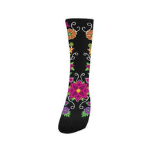 Load image into Gallery viewer, Floral Beadwork-01 Trouser Socks Socks e-joyer 
