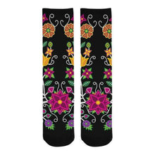 Load image into Gallery viewer, Floral Beadwork-01 Trouser Socks Socks e-joyer 
