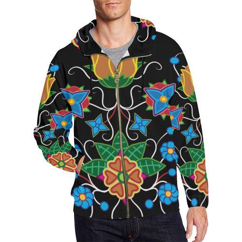 Floral Beadwork-02 All Over Print Full Zip Hoodie for Men (Model H14) All Over Print Full Zip Hoodie for Men (H14) e-joyer 