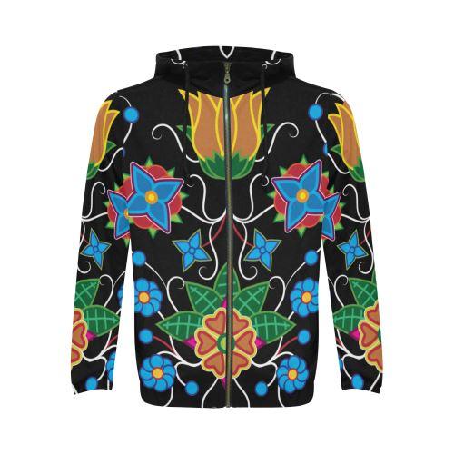 Floral Beadwork-02 All Over Print Full Zip Hoodie for Men (Model H14) All Over Print Full Zip Hoodie for Men (H14) e-joyer 