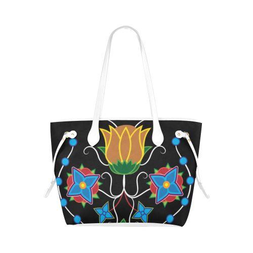 Floral Beadwork-02 Clover Canvas Tote Bag (Model 1661) Clover Canvas Tote Bag (1661) e-joyer 