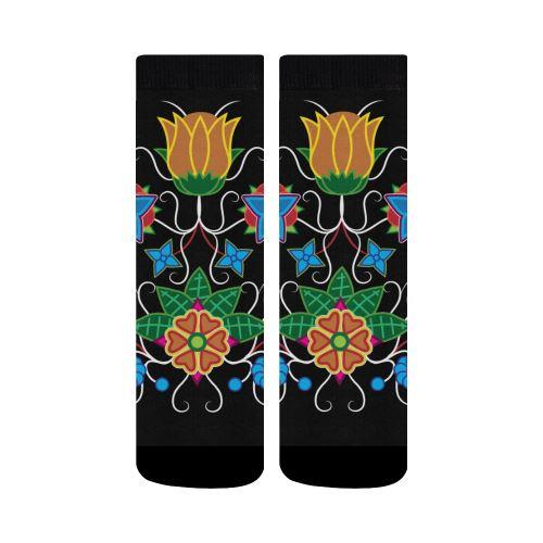 Floral Beadwork-02 Crew Socks by 49 Dzine