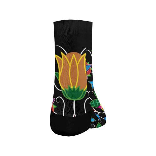 Floral Beadwork-02 Crew Socks Crew Socks e-joyer 