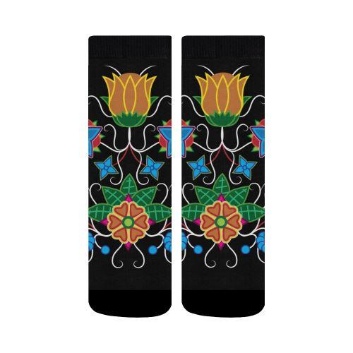 Floral Beadwork-02 Crew Socks Crew Socks e-joyer 