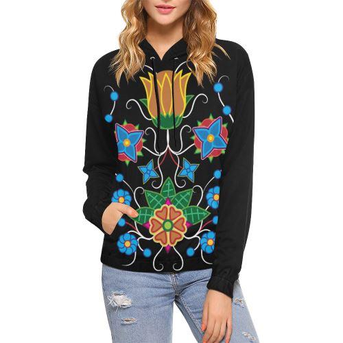 Floral Beadwork-02 Hoodie for Women by 49 Dzine
