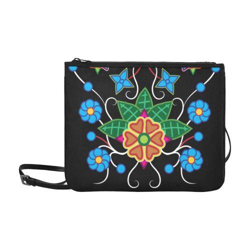 Floral Beadwork-02 Slim Clutch Bag (Model 1668) Slim Clutch Bags (1668) e-joyer 