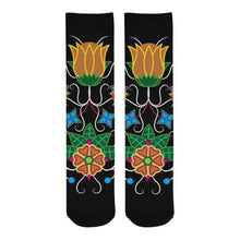 Load image into Gallery viewer, Floral Beadwork-02 Trouser Socks Socks e-joyer 
