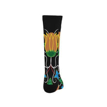 Load image into Gallery viewer, Floral Beadwork-02 Trouser Socks Socks e-joyer 
