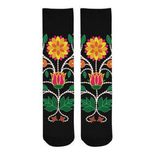 Load image into Gallery viewer, Floral Beadwork-03 Trouser Socks Socks e-joyer 
