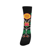 Load image into Gallery viewer, Floral Beadwork-03 Trouser Socks Socks e-joyer 
