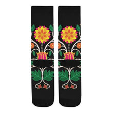 Load image into Gallery viewer, Floral Beadwork-03 Trouser Socks Socks e-joyer 
