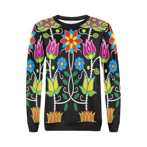 Floral Beadwork-04 All Over Print Crewneck Sweatshirt for Women (Model H18) Crewneck Sweatshirt for Women (H18) e-joyer 