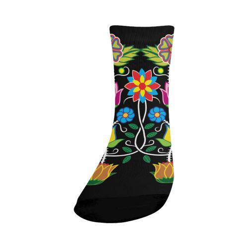 Floral Beadwork-04 Crew Socks Crew Socks e-joyer 