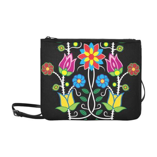 Floral Beadwork-04 Slim Clutch Bag (Model 1668) Slim Clutch Bags (1668) e-joyer 