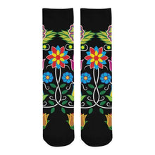 Load image into Gallery viewer, Floral Beadwork-04 Trouser Socks Socks e-joyer 
