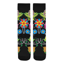 Load image into Gallery viewer, Floral Beadwork-04 Trouser Socks Socks e-joyer 

