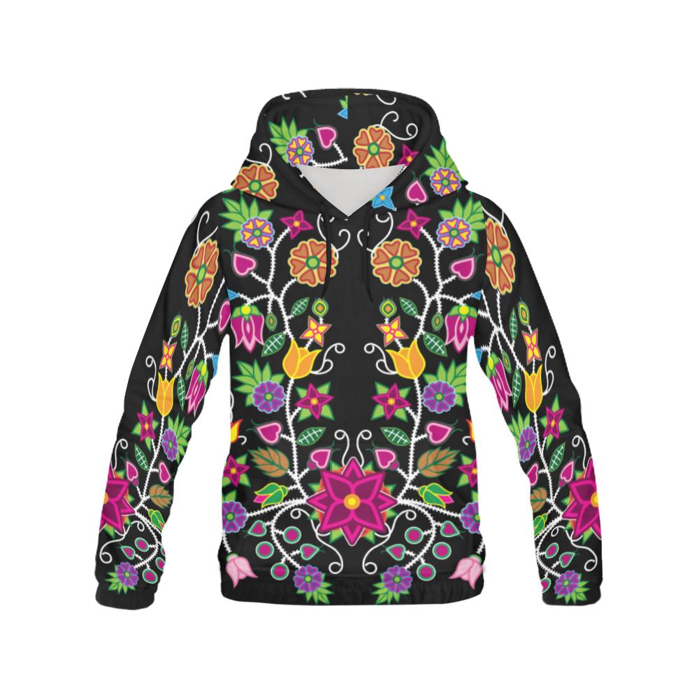 Floral Beadwork All Over Print Hoodie for Men (USA Size) (Model H13) All Over Print Hoodie for Men (H13) e-joyer 