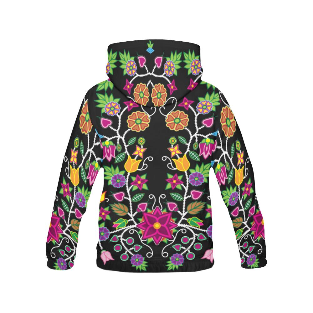 Floral Beadwork All Over Print Hoodie for Men (USA Size) (Model H13) All Over Print Hoodie for Men (H13) e-joyer 