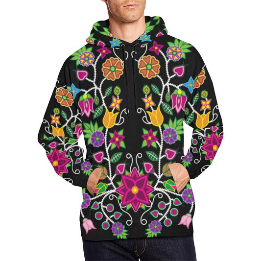Floral Beadwork All Over Print Hoodie for Men (USA Size) (Model H13) All Over Print Hoodie for Men (H13) e-joyer 