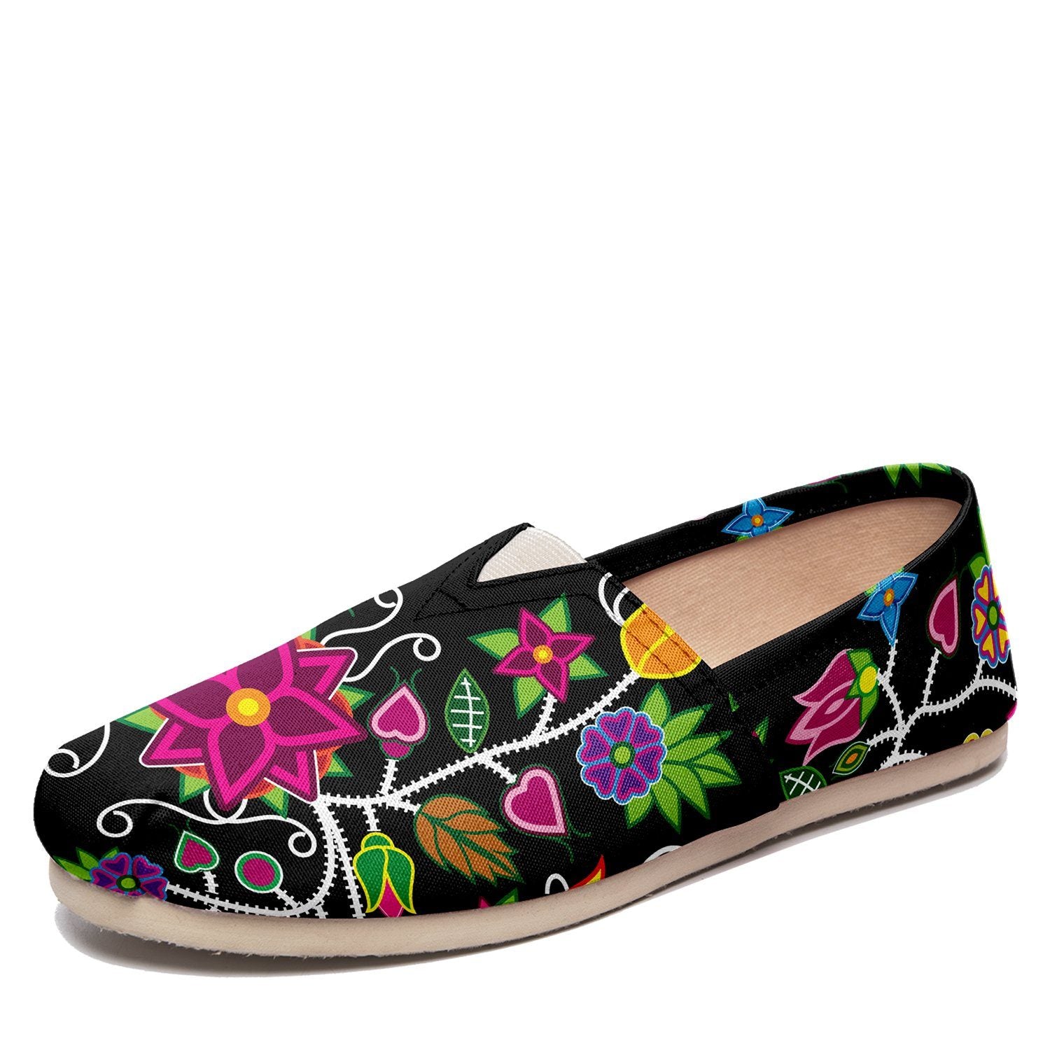 Floral Beadwork Casual Unisex Slip On Shoe Herman 