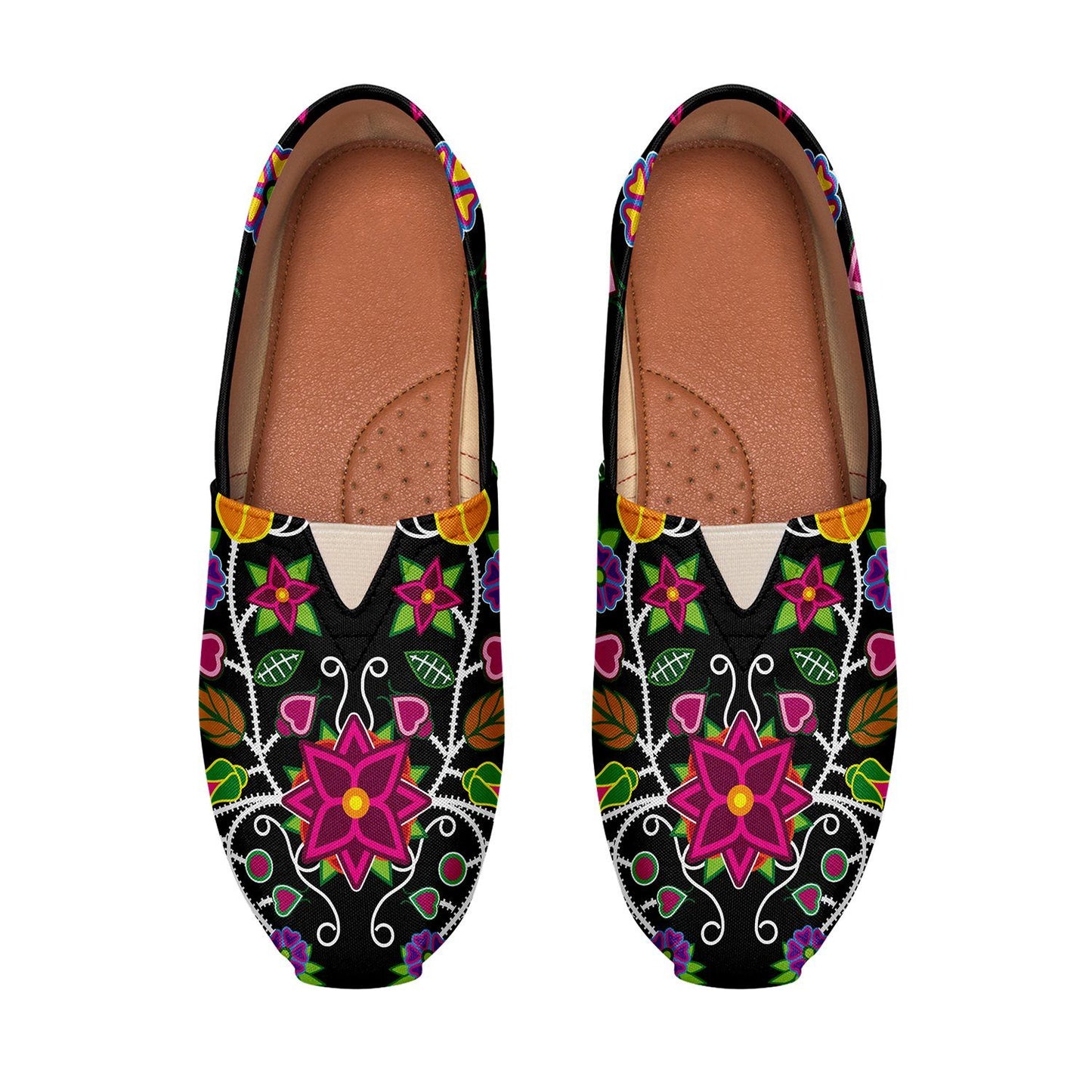 Floral Beadwork Casual Unisex Slip On Shoe Herman 