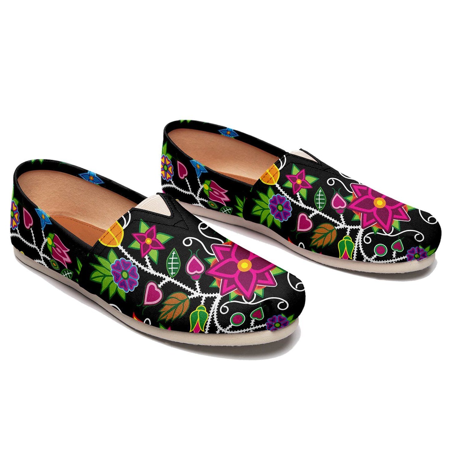 Floral Beadwork Casual Unisex Slip On Shoe Herman 