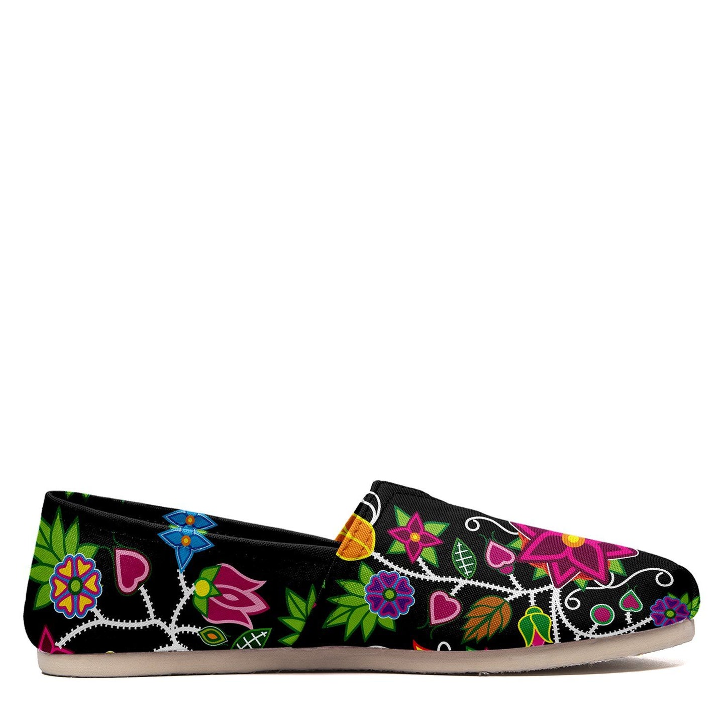 Floral Beadwork Casual Unisex Slip On Shoe Herman 