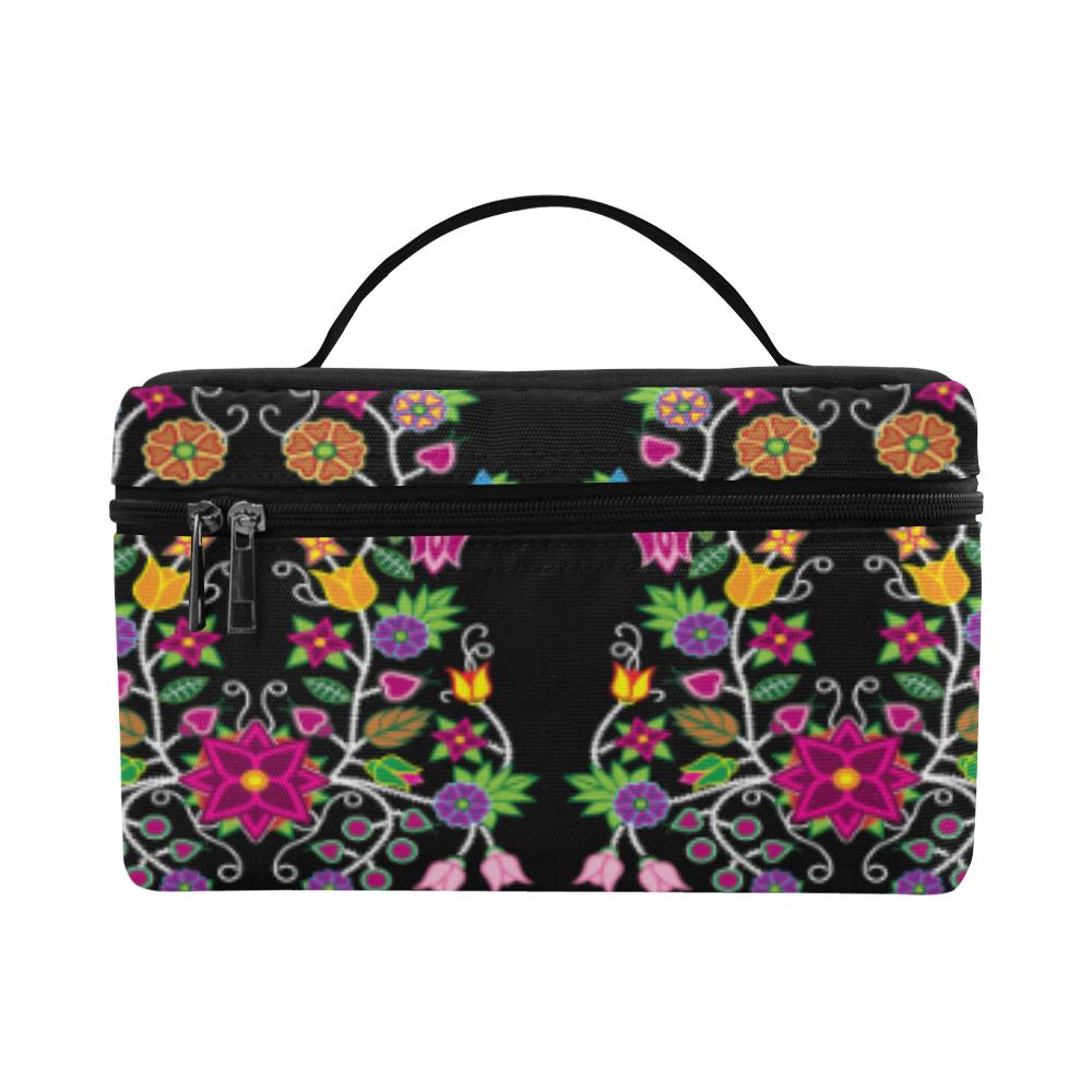 Floral Beadwork Cosmetic Bag/Large (Model 1658) Cosmetic Bag e-joyer 