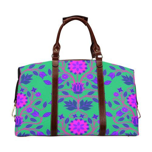 Floral Beadwork Four Clans Deep Lake Classic Travel Bag (Model 1643) Remake Classic Travel Bags (1643) e-joyer 