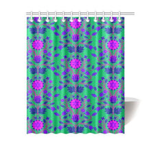 Load image into Gallery viewer, Floral Beadwork Four Clans Deep Lake Shower Curtain 60&quot;x72&quot; Shower Curtain 60&quot;x72&quot; e-joyer 
