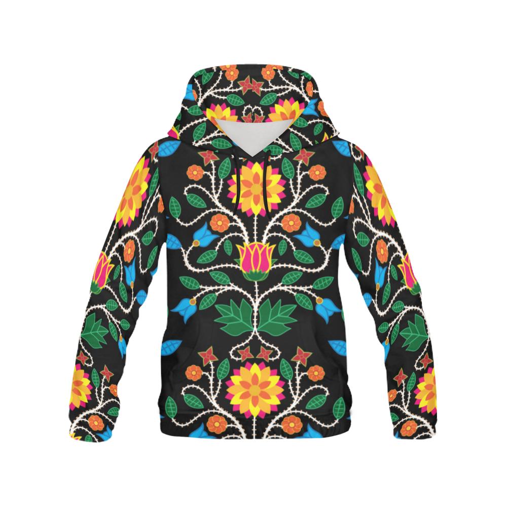 Floral Beadwork Four Clans Hoodie for Men by 49 Dzine