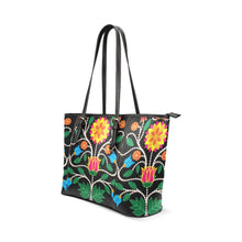 Load image into Gallery viewer, Floral Beadwork Four Clans Leather Tote Bag/Large (Model 1640) Leather Tote Bag (1640) e-joyer 
