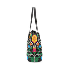 Load image into Gallery viewer, Floral Beadwork Four Clans Leather Tote Bag/Large (Model 1640) Leather Tote Bag (1640) e-joyer 
