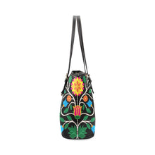 Load image into Gallery viewer, Floral Beadwork Four Clans Leather Tote Bag/Large (Model 1640) Leather Tote Bag (1640) e-joyer 
