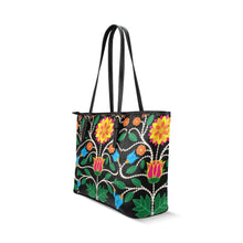 Load image into Gallery viewer, Floral Beadwork Four Clans Leather Tote Bag/Large (Model 1640) Leather Tote Bag (1640) e-joyer 
