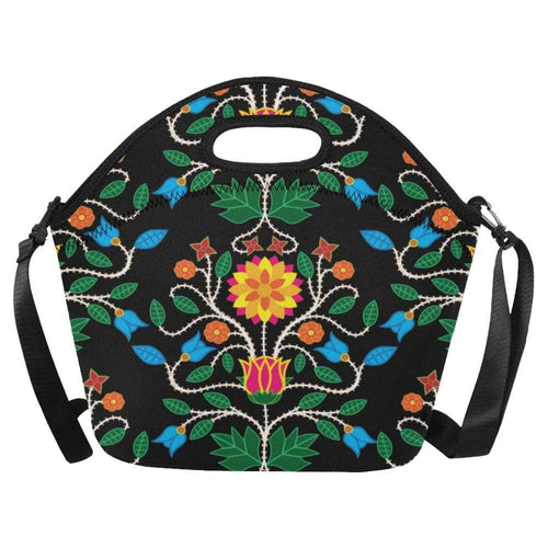 Floral Beadwork Four Clans Neoprene Lunch Bag/Large (Model 1669) Neoprene Lunch Bag/Large (1669) e-joyer 