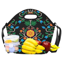 Load image into Gallery viewer, Floral Beadwork Four Clans Neoprene Lunch Bag/Large (Model 1669) Neoprene Lunch Bag/Large (1669) e-joyer 
