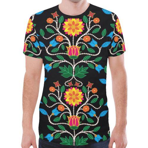 Floral Beadwork Four Clans New All Over Print T-shirt for Men (Model T45) New All Over Print T-shirt for Men (T45) e-joyer 