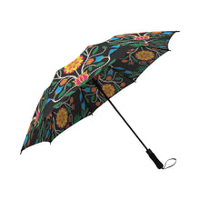 Load image into Gallery viewer, Floral Beadwork Four Clans Semi-Automatic Foldable Umbrella Semi-Automatic Foldable Umbrella e-joyer 

