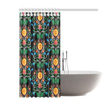 Load image into Gallery viewer, Floral Beadwork Four Clans Shower Curtain 60&quot;x72&quot; Shower Curtain 60&quot;x72&quot; e-joyer 
