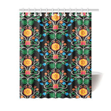 Load image into Gallery viewer, Floral Beadwork Four Clans Shower Curtain 60&quot;x72&quot; Shower Curtain 60&quot;x72&quot; e-joyer 
