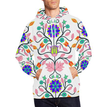 Load image into Gallery viewer, Floral Beadwork Four Clans White All Over Print Hoodie for Men (USA Size) (Model H13) All Over Print Hoodie for Men (H13) e-joyer 
