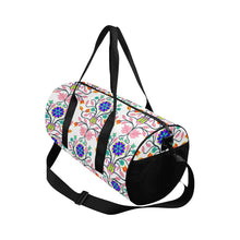 Load image into Gallery viewer, Floral Beadwork Four Clans White Duffle Bag (Model 1679) Duffle Bag (1679) e-joyer 
